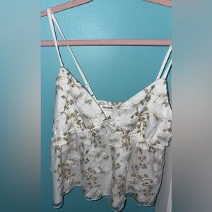 White Butterfly Camisole Top